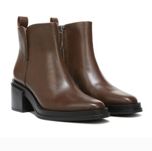 FRANCO SARTO Dalden Booties UmberBrown Leather Size 9.5